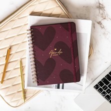 Leaf Shop Spiralli Süresiz Planlayıcı Ajanda Kalp - 15X21