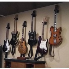 Leaf Shop Tutucu, Gitar Duvar Askısı, Duvar Göstergesi Için Gitar Askısı, Çıkarılabilir Gitarlar, Klasik Akustik Elektro Gitarlar Için Duvar Askısı, Sağlam Enstrüman Kancası Tutucu, Aksesuar (Siyah)