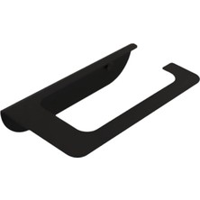 Leaf Shop Yapışkanlı ve Vidalı Mat Siyah Oval Tuvalet Kağıtlığı Wc Kağıtlık Tuvalet Kağıdı Askısı