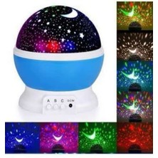 Aesco Yıldız Görünümlü Gece Lambası Renkli Masa Lambası Gökyüzü Projeksiyon - Lisinya