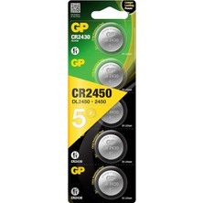 Storemax Defyasell Gp Batteries CR2450 2450 Boy Lityum Düğme Pil, 3 Volt, 5'li Kart