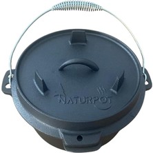 Misda Store Tencere 10 Inch Dutch Oven Demir Döküm Kamp Tenceresi 25 cm