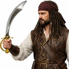 Aesco Parlak Metal Görünümlü Plastik Korsan Kılıcı 45 cm - Lisinya