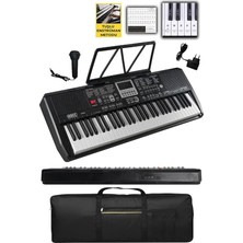 Misda Store PS-1800BK 61 Tuşlu Kaliteli Org Dijital Ekranlı Çanta Notalık Adaptör Sticker Öğrenim Metodu