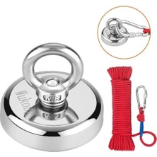 Misda Store Magnet Magnet Fishing Halatlı Neodyum Pot Mıknatıs Seti, 48MM Çapında Kancalı Mıknatıs Balıkçılığı