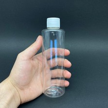 Misda Store cc Pet Şişe - Beyaz Kapaklı - 250 ml Kapaklı Plastik Şişe x 6 Adet