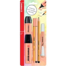 Misda Store - Kalem Seti - Tek Pastel Renk - 6'lı Set - Turuncu