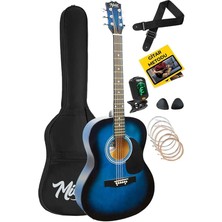 Misda Store RG-530BL Kaliteli Mavi 40 Inç Akustik Gitar Seti 4/4 Yetişkin