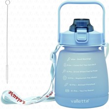 Misda Store Lusca Bpa Içermez Motivasyonel Su Matarası 1,3 Lt Mavi Su Matarası,su Şişesi,suluk