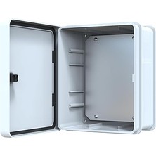 Misda Store Abs Pano 25 x 30 x 15.2 cm Taban Saclı IP65 Plastik Pano Montaj Plakalı Elektrik Kutusu Pano Darbeye Dayanıklı Dış Ortam Muhafaza Kutusu Abs Pano Poli 022