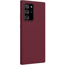 Misda Store Samsung Galaxy Note 20 Ultra ile Uyumlu Kılıf Mat Esnek Lux Silikon Kapak Ince Kaliteli Renkli Yumuşak - Mürdüm