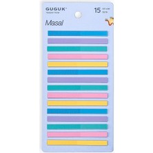 Misda Store Masal 15 Renkli Şeffaf Pet Index • Index Sticker • Post-It • Sticky Note-