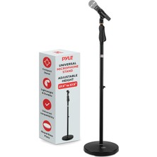 Misda Store Evrensel Mikrofon Standı - M-6 Mikrofon Montaj Tutacağı ve Yüksekliği 27,5 "ila 57" Inç Arasında Ayarlanabilir Yükseklik, Kompakt Yuvarlak Taban Plakası - Hızlı Ayar Kilit Sıkı Düğme Hafif ve