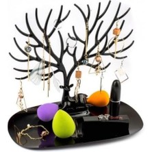 Misda Store Tasarımlı Takı Standı, Yüzük ve Kolye Organizeri, Mücevher Sergileme Standı (Siyah)