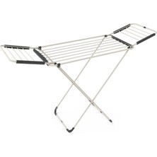 Misda Store Perilla Vinela Kanatlı Çamaşır Kurutmalığı Mat Beyaz Kalın Borulu Dayanıklı Tasarım