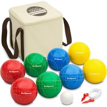 Misda Store 90 mm Backyard Boccia Seti, 8 Küre, Pallino, Çanta ve Ölçüm Ipi - Birinci Sınıf Reçine