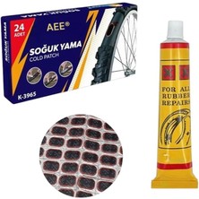 Misda Store 25'li Bisiklet Yama Kiti Bisiklet Lastik Tamir Seti Soğuk Yama