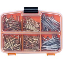 Misda Store 260 Adet Paslanmaz Beton Çivisi Seti - 3 Çeşit Çelik Beton, Duvar, Parke Çivisi