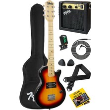 Misda Store CEG-34SB 5-8 Yaş Çocuklar Için Amfili Full 1/2 34 Inç Elektro Gitar Seti Sunburs