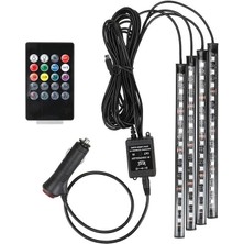 Misda Store Altı Uzaktan Kumandalı 12 LED Aydınlatma Seti, Çeşitli Renkler, 12V, 6W, Ip5 Su Geçirmez, Parlak ve Canlı Renkler, Sese Duyarlı Ambiyans Çakmaklık Girişli