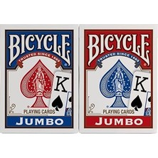 Misda Store Rider Back Intl. Jumbo Endeks Oyun Kartları, Ikili Paket, Kırmızı & Mavi