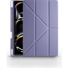 Misda Store Kılıfı iPad Pro 11 Inç 2024 M4 Uyumlu – Kalem Şarj Bölmeli, Standlı Smart Cover, Otomatik Uyku Modlu, Darbeye Dayanıklı Silikon Arka Kapak, Şık Koruyucu Case (Lavander)