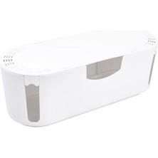 Storemax Defyasell Regron Kablo Düzenleyici, Priz Koruyucu, Çoklu Priz Koruyucu Kutu Organizer (Beyaz)