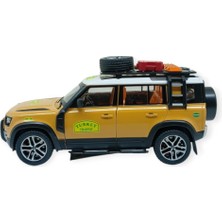 Aesco Model Araçlar - Metal Sesli Off-Road Araba 22 cm - Sarı (Lisinya)