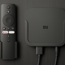 Storemax Defyasell Xiaomi Mi Tv Box S ve Mi Box Tv Stick S Ile Uyumlu Duvar Montaj Standı, Siyah, Bluetooth Uzaktan Kumanda Tutucu Aparatı