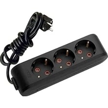 Storemax Defyasell Viko Multi-Let Siyah Üçlü Priz Topraklı Kablolu Çocuk Korumalı 5 mt