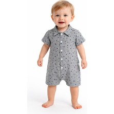 Chicsy Baby Erkek Bebek Günlük Yazlık Tulum Pamuklu Kısa Kollu