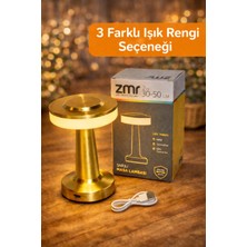 ZMR Alba Şarjlı Masa Lambası 3 Farklı Işık Rengi Seçeneği