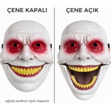 Aesco Hareketli Çene Mekanizmalı Korku Maskesi Kırmızı