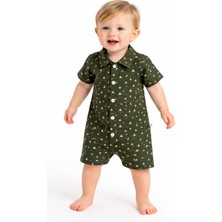 Chicsy Baby Erkek Bebek Günlük Yazlık Tulum Pamuklu Kısa Kollu