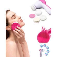 Flamex Ikili Cilt Bakım Seti 5 Başlıklı Yüz Temizleme ve Masaj Aleti Canlandırıcı ve Onarıcı