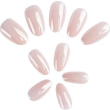 Misda Store Beauty Takma Tırnak Seti & Zararsız Yapıştırıcı Hailey Bieber Rengi