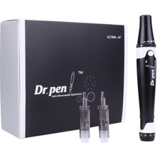 Misda Store Pen Ultima A7 Microneedling Kalem - 18000 Rpm En Güçlü Kablolu Model - Profesyonel Derma Otomatik Kalem - Yüz ve Vücut Için En Iyi Cilt Bakım Alet Seti - 6 Adet 12 Pinli Kartuş