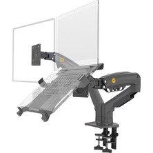 Misda Store Bayou Nb F160-FP Çift Kol Profosyonel 17"-27" Monitör Tutucu ve Laptop Standı