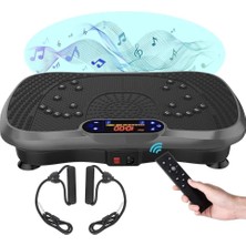Misda Store Bluetooth'lu Titreşimli Egzersiz Aleti Tüm Vücut Egzersizi Kilo Kaybı Için Ev Ofis Spor Aleti Gri