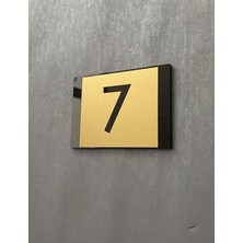 Misda Store Gold Tasarım Kendinden Yapışkanlı Daire Kapı Numarası -7