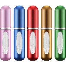 Misda Store Adet 5 ml Parfüm Püskürtücü, Doldurulabilir Parfüm Cep Püskürtücü, Mini Taşınabilir Püskürtme Şişesi, Boş Sprey Şişesi, Pencereli Atomizer, Yolculuk Için (5 Adet 5 Ml)