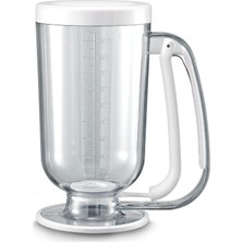 Misda Store Pratik Ölçekli Hamur Porsiyonlayıcı Aparat Pankek Krep Kek Dağıtıcı Ölçülü Krema Akıtma Dökme Aleti (Beyaz)