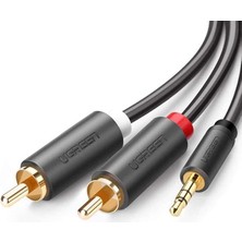 Misda Store 3.5mm Aux Rca Ses Kablosu, 1 Metre, Antrasit