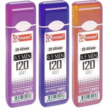 Misda Store Ucu 120 Li 0.5 mm 2b 3 Paket Çoklu Versatil Kalem Uç Mekanik Uçlu Otomatik Kurşun Mikro Kalem Ucu 60 mm Yumuşak