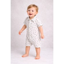 Chicsy Baby Erkek Bebek Günlük Yazlık Tulum Pamuklu Kısa Kollu