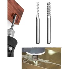Depolife Kalıpçı Taşlama Delme Cnc Router Karbür Uç Seti 2.0mm - 2.4mm Carbide 3.17mm sap 2 Parça Set
