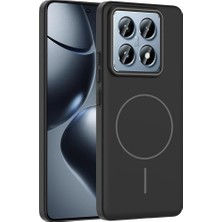 Misda Store Xiaomi Için Uyumlu 14T Pro Kılıf M-Safe Şarj Özellikli Zore Ruby Sert Kapak Siyah