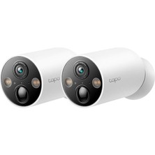 Misda Store Tp-Link C425 2-Pack, 2k Qhd Kablosuz Bataryalı Güvenlik Kamerası, Yapay Zeka Desteği, Renkli Gece Görüşü, 300 Gün Şarj Süresi, IP66, Yerel/bulut Depolama, 150° Geniş Açılı, Solar Panel Desteği