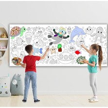 Misda Store Hayatı Temalı Dev Boyama Kağıdı 2,5 Metre Rulo Boyama Kağıdı Çocuk Anaokulu ve Kreşler Için Aktivite- Çocuk Eğitici Boyama