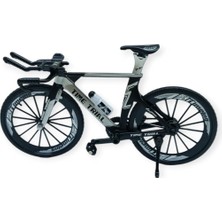 tp Model Araçlar -1/10 Metal Yarış Bisikleti 18 cm - Gri (Lisinya)